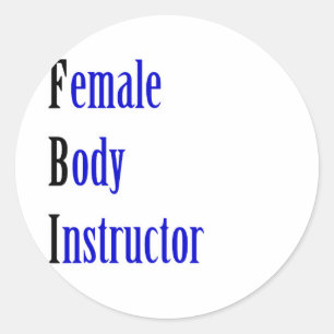 Female Body Instructor Classic Round Sticker