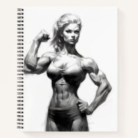 Female Bodybuilder Flexing Her Muscles Figure