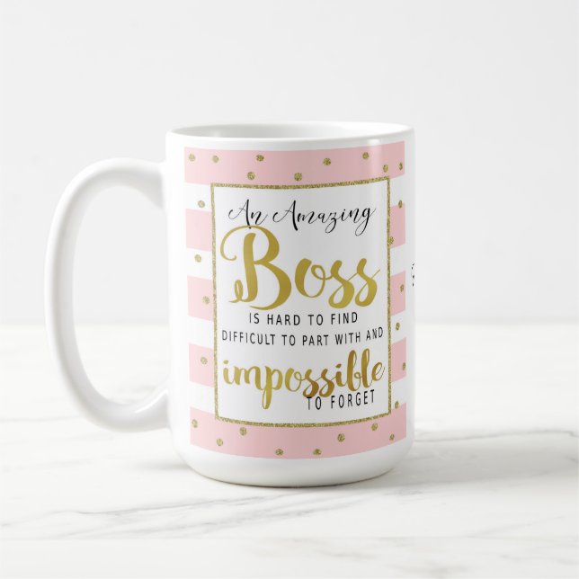 Female boss mug leaving retirement gift (Left)