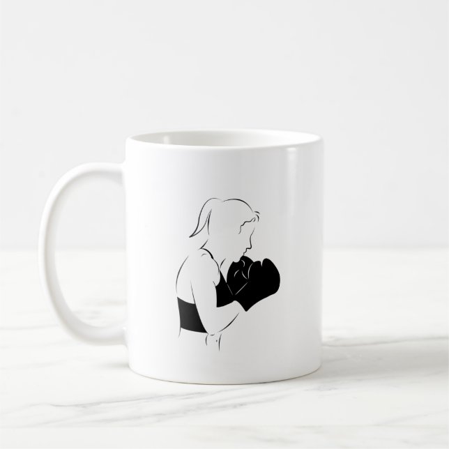 Female Boxer Coffee Mug (Left)
