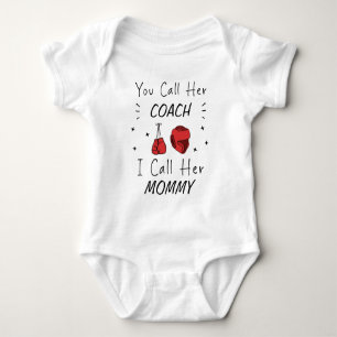 Female Boxing Coach Quote - Mum Boxing Coach Baby Bodysuit
