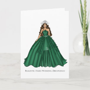 Female Capricorn Goddess Custom Birthday Card
