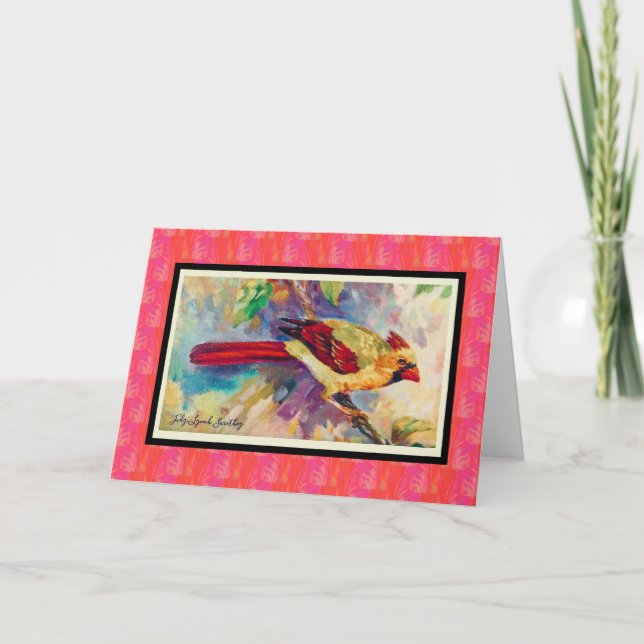 Female Cardinal Blank Card (Front)