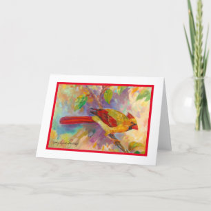 Female Cardinal Blank Card