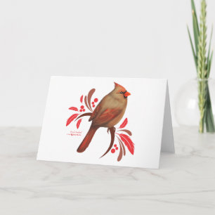 Female Cardinal Card