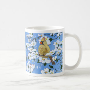 Female Cardinal in the Dogwoods Coffee Mug