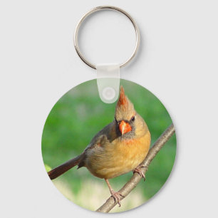 Female Cardinal Keychain