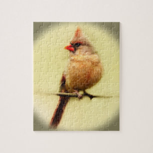 Female Cardinal Songbird Jigsaw Puzzle