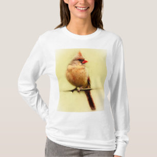 Female Cardinal Songbird T-Shirt