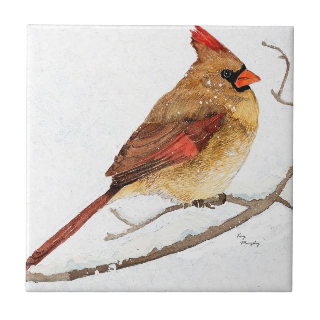 Female Cardinal Tile (Front)