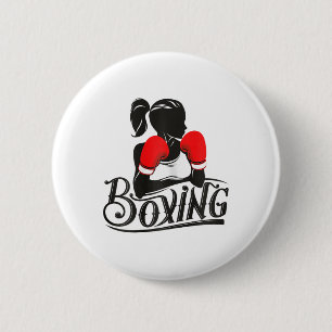 Female Cardio Boxing Apparel 6 Cm Round Badge
