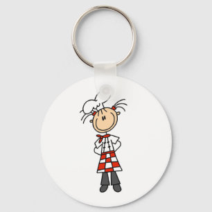 Female Chef Key Ring