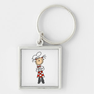 Female Chef Key Ring