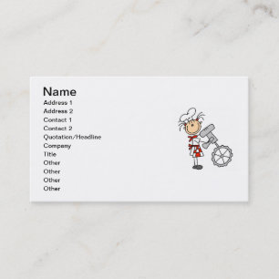 Female Chef Using Mixer Business Card