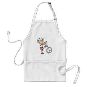 Female Chef Using Mixer Standard Apron
