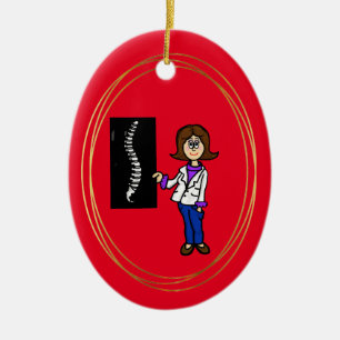 Female Chiropractor, Back Doctor Ornament       