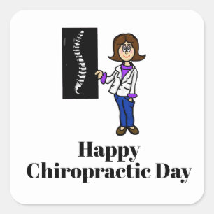 Female Chiropractor Stickers or Name Tags