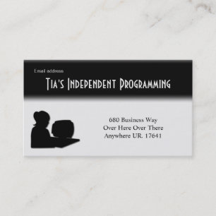 Female Computer Programmer Business Card