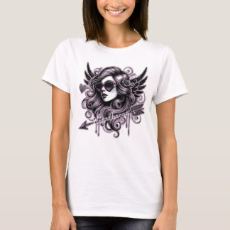 Female Cupid heartbreaker with arrow T-Shirt