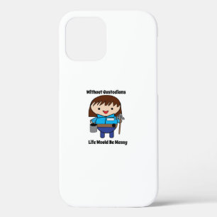 Female Custodian Janitor Funny Personalise iPhone 12 Case