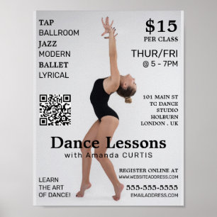 Female Dancer, Dance Lesson Advertising Poster