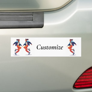 Female Dancer Hip Hop Thunder_Cove Bumper Sticker