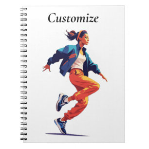 Female Dancer Hip Hop Thunder_Cove Notebook