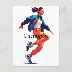 Female Dancer Hip Hop Thunder_Cove Postcard