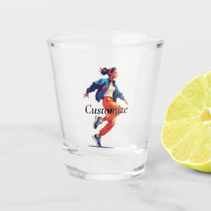 Female Dancer Hip Hop Thunder_Cove Shot Glass