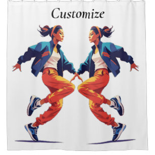 Female Dancer Hip Hop Thunder_Cove Shower Curtain
