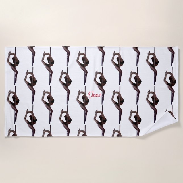 Female Dancer Thunder_Cove Beach Towel (Front)