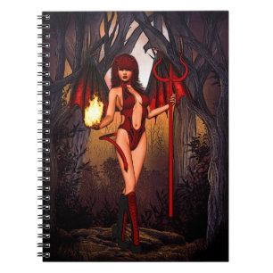 Female Devil In Red Notebook