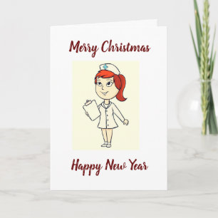 ***FEMALE DOCTOR*** AT CHRISTMAS *BEAUTIFUL WORDS* HOLIDAY CARD