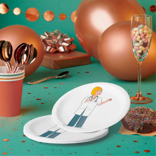 Female Doctor Paper Plate