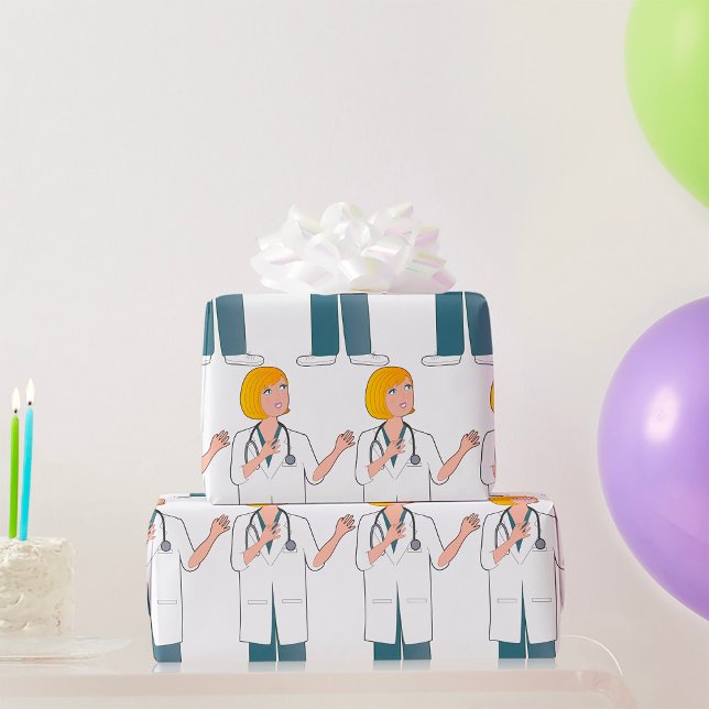Female Doctor Wrapping Paper (Creator Uploaded)