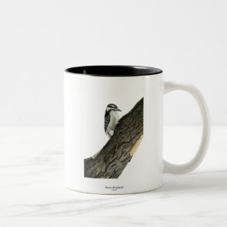 Female Downy Woodpecker - Customised Two-Tone Coffee Mug