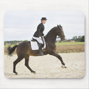 female dressage rider exercising 2 mouse pad