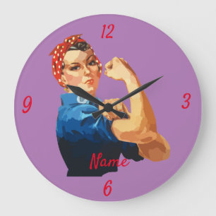 Female Empowerment Thunder_Cove Large Clock