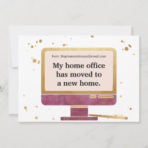 Female Entrepreneur Boss Lady Home Office Moving Announcement