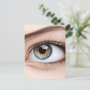 Female eye macro postcard