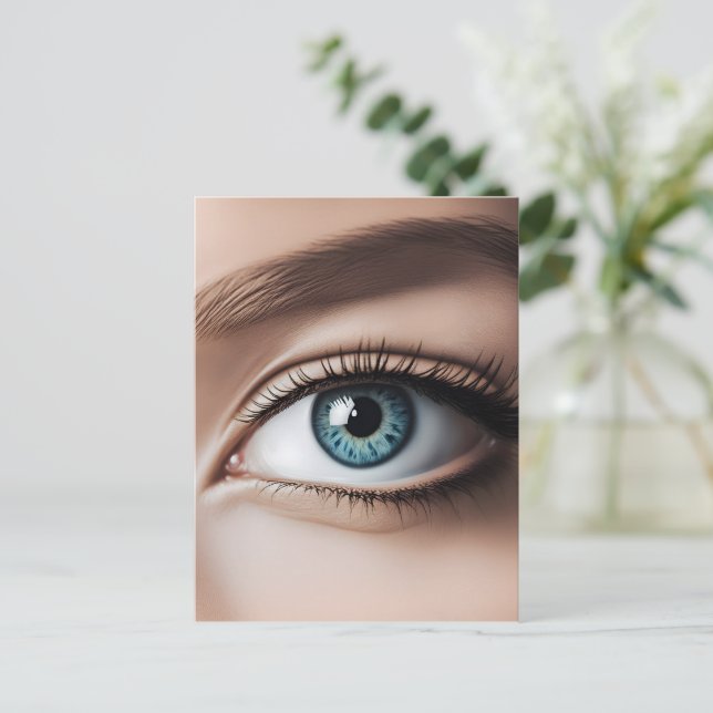 Female eye macro postcard (Standing Front)