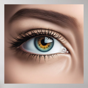 Female eye macro poster