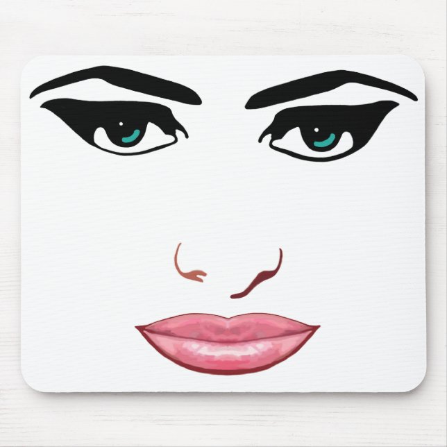 Female Face #1 Mouse Pad (Front)