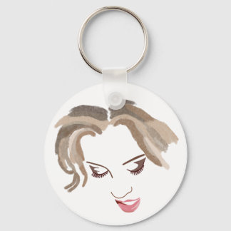 Female Face #2 Key Ring