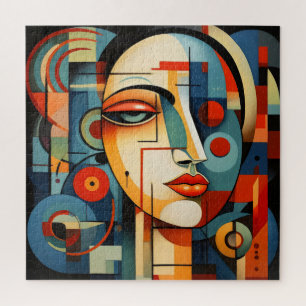 Female Face Cubism Jigsaw Puzzle