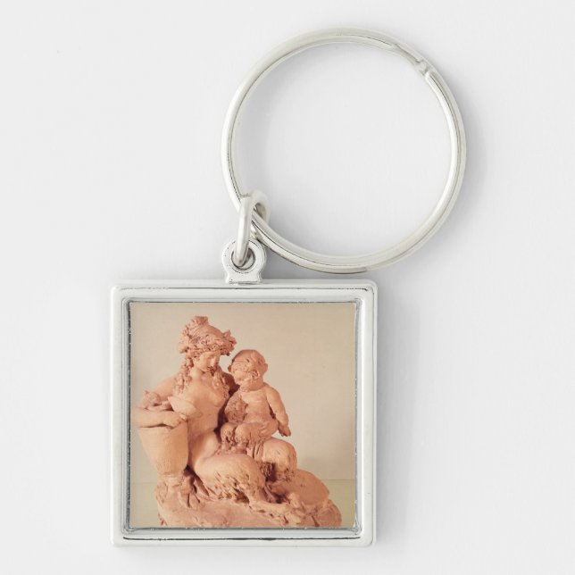 Female faun with her child key ring (Front)