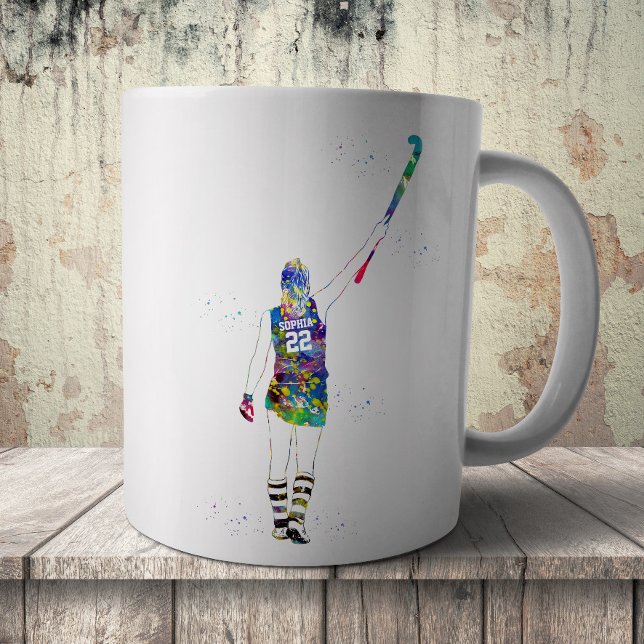 Female Field Hockey Player Coffee Mug (Creator Uploaded)