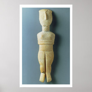 Female figurine, early Cycladic, c.2800-2300 BC (m Poster