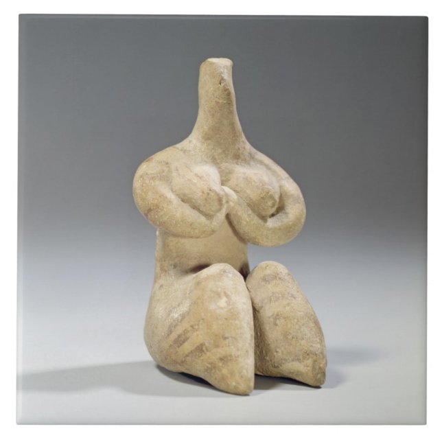 Female figurine in the Halaf style, c.4500 BC (ter Tile (Front)