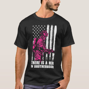 Female Firefighter Women Her in Brotherhood T-Shirt